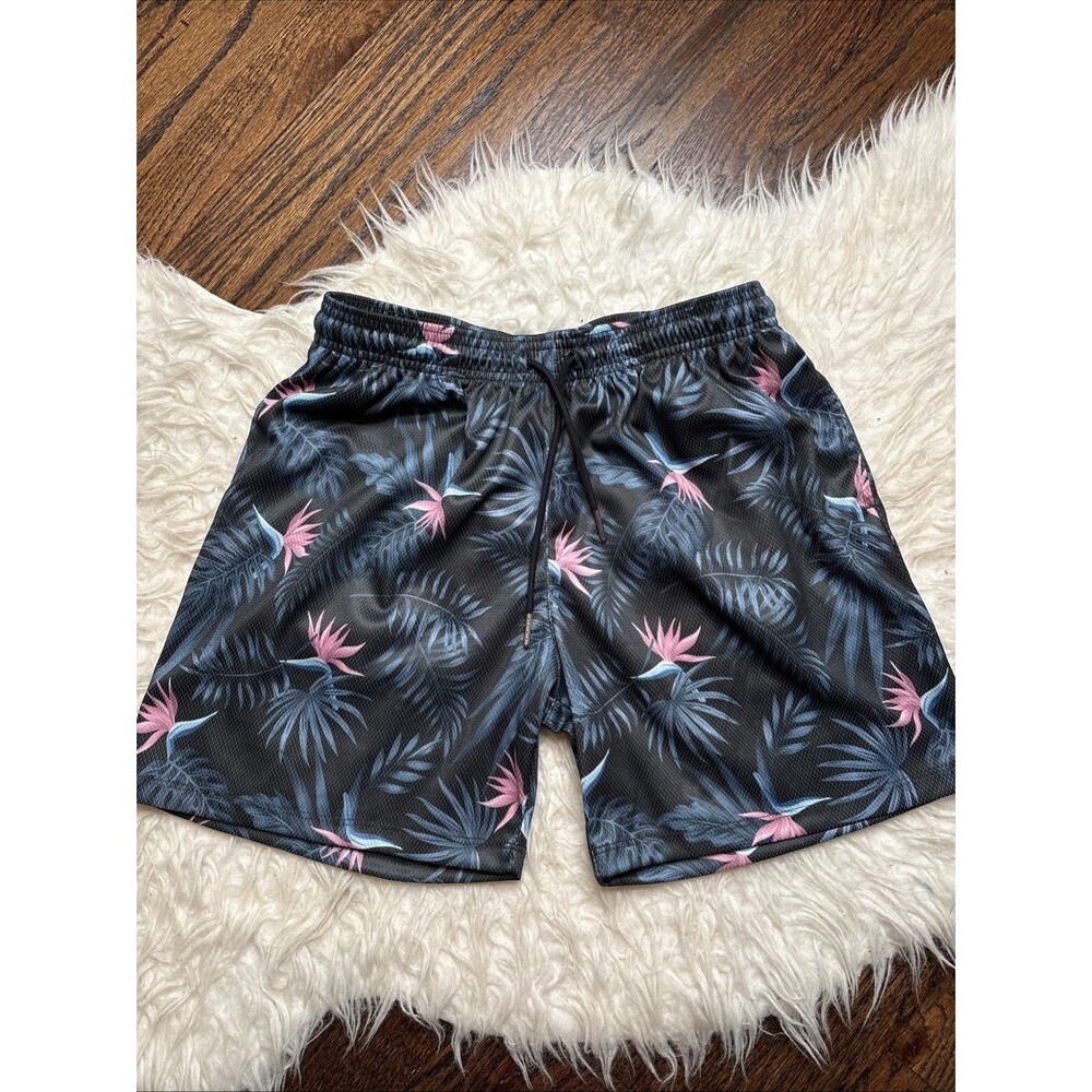 The Drip Shop Boys L Tropical Floral Mesh Athletic Shorts NWOT Drawstring